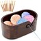 9pcs Knitting Hooks, Knitting Yarn Holder, Wood Storage Crochet Bowl (Black Walnut)